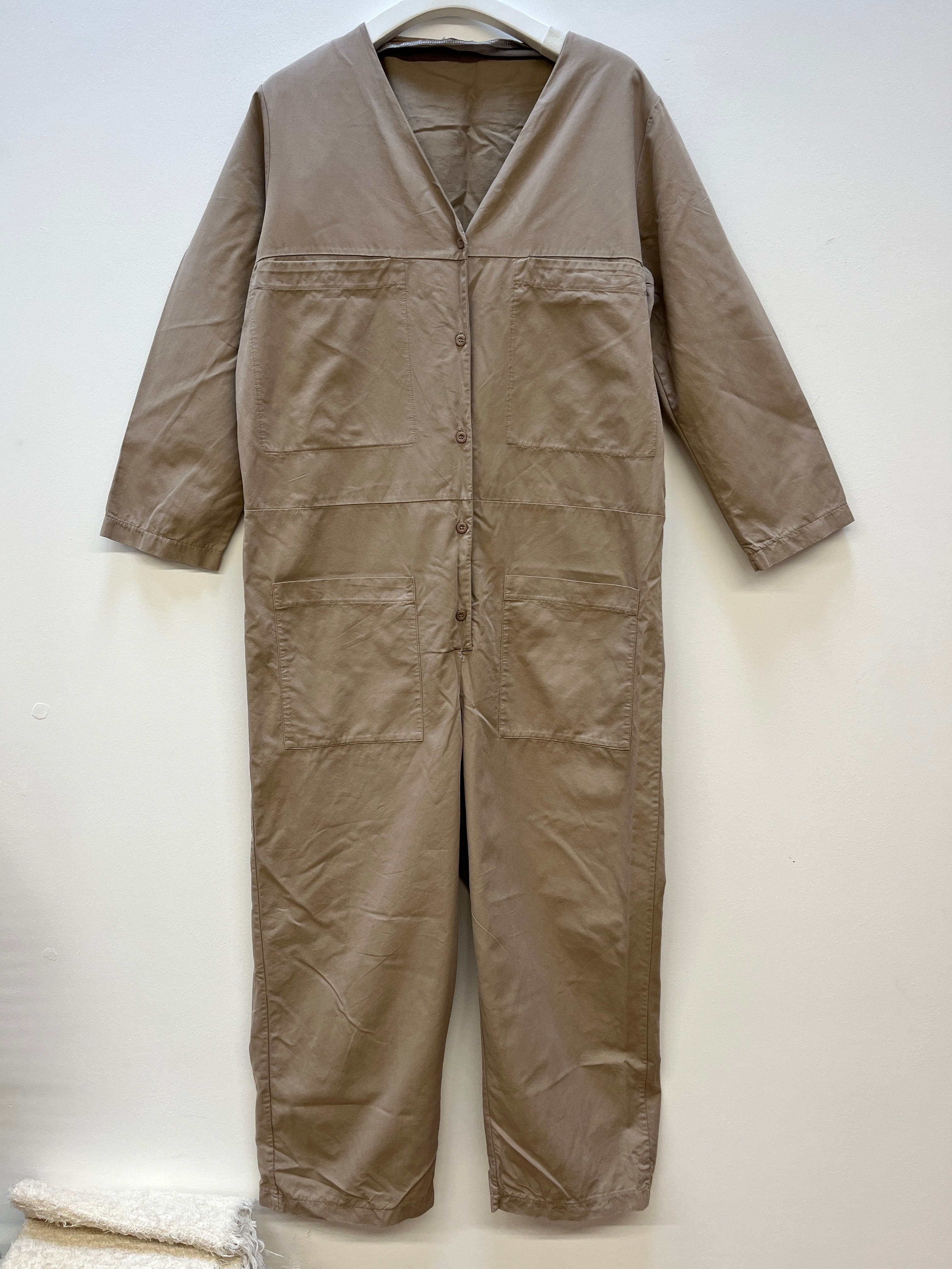 Diana Organic Cotton and Tencel Jumpsuit in Taupe S Preloved