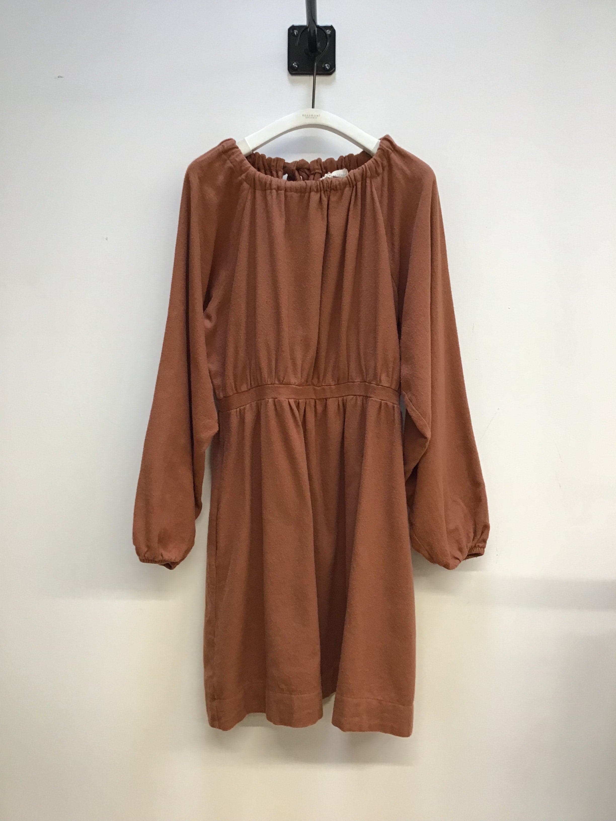 Ava-Jane Cotton Brushed Twill Dress in Cinnamon M Preloved