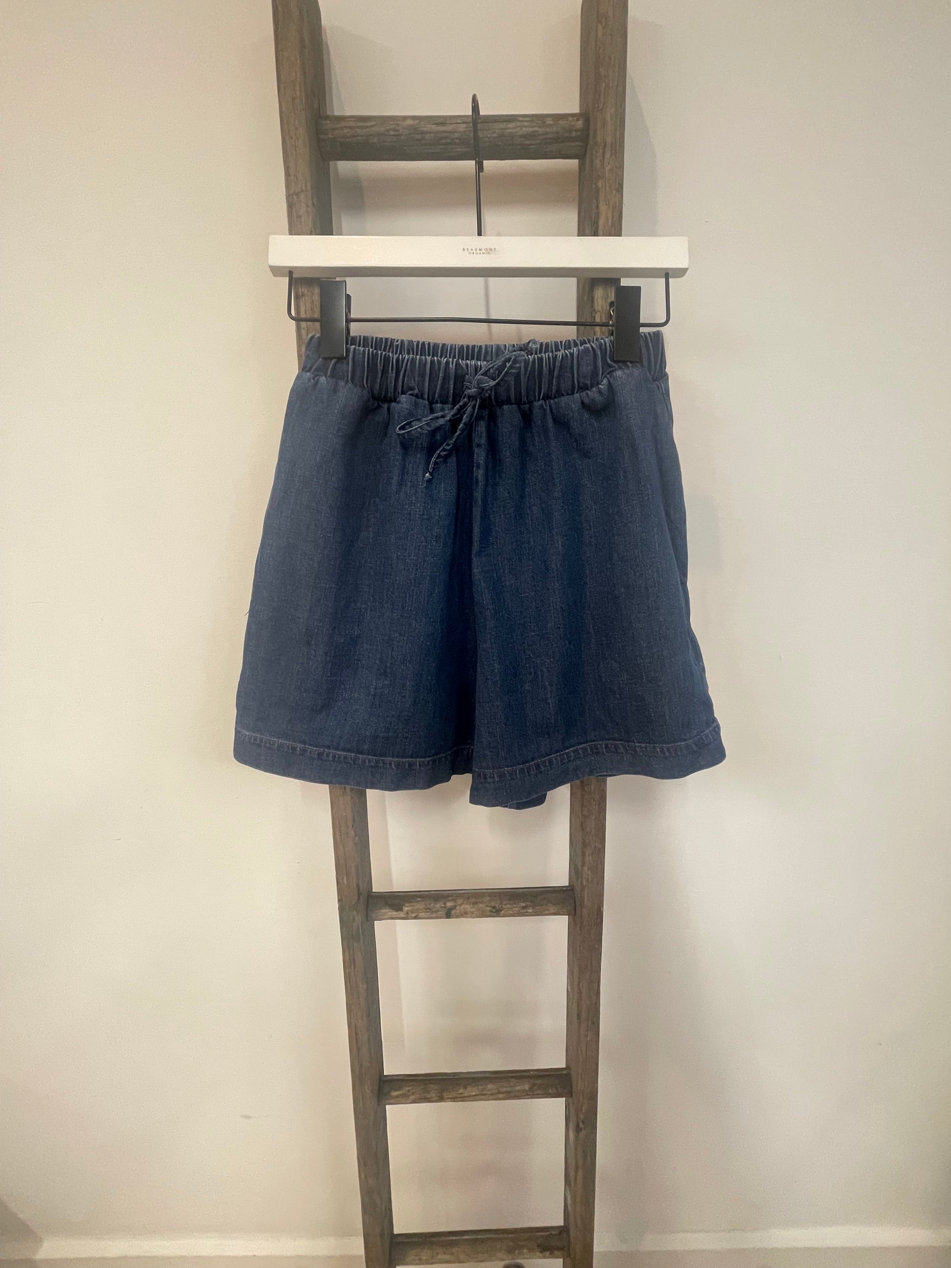 Paola-Leigh Organic Cotton Denim Shorts in Mid Blue XS Preloved