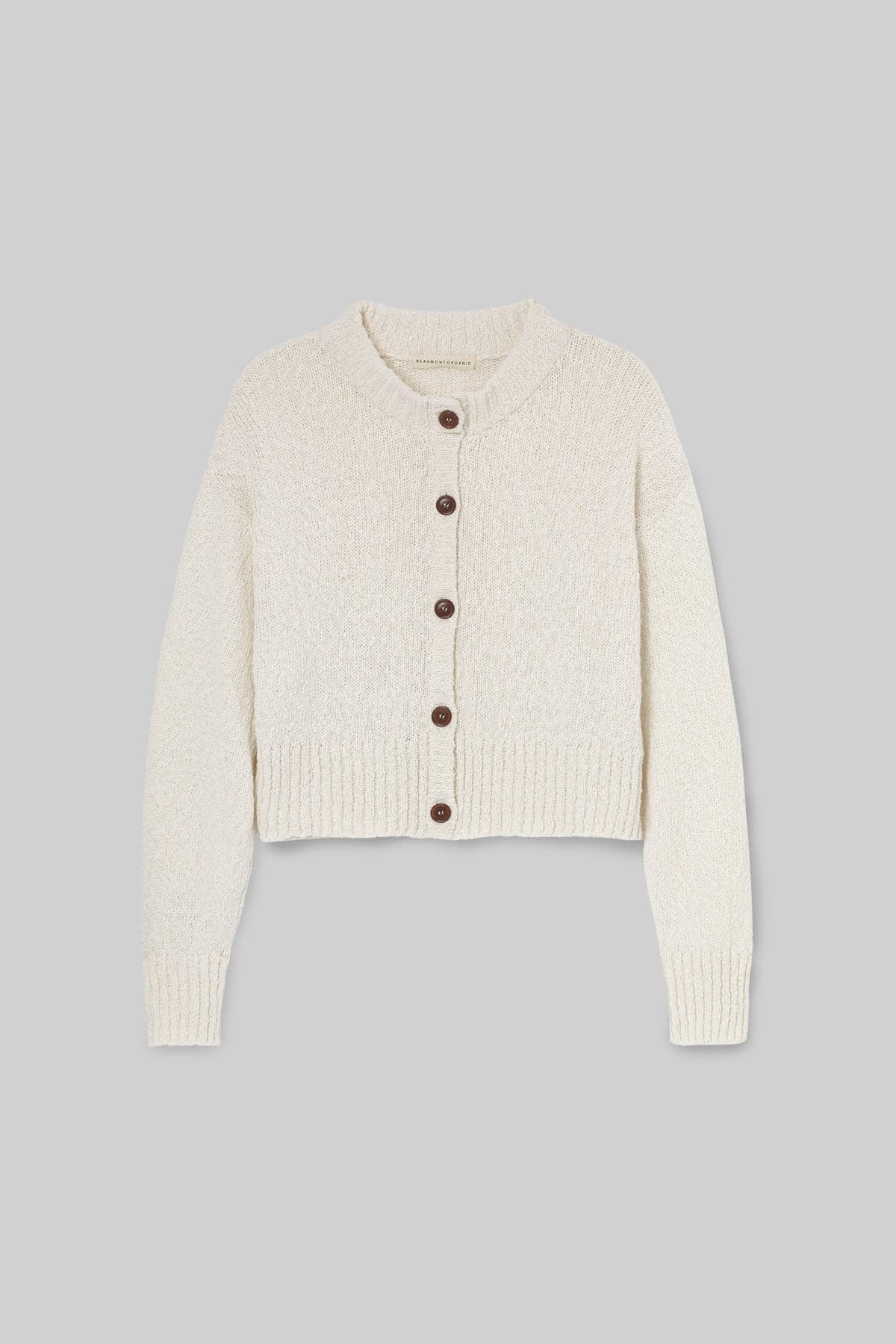 Sugi Cotton Linen Knit Cardigan in Off White