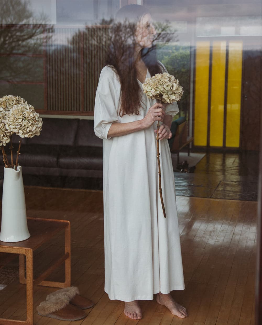 Wilhelmina Organic Cotton Dress In Perfectly Pale