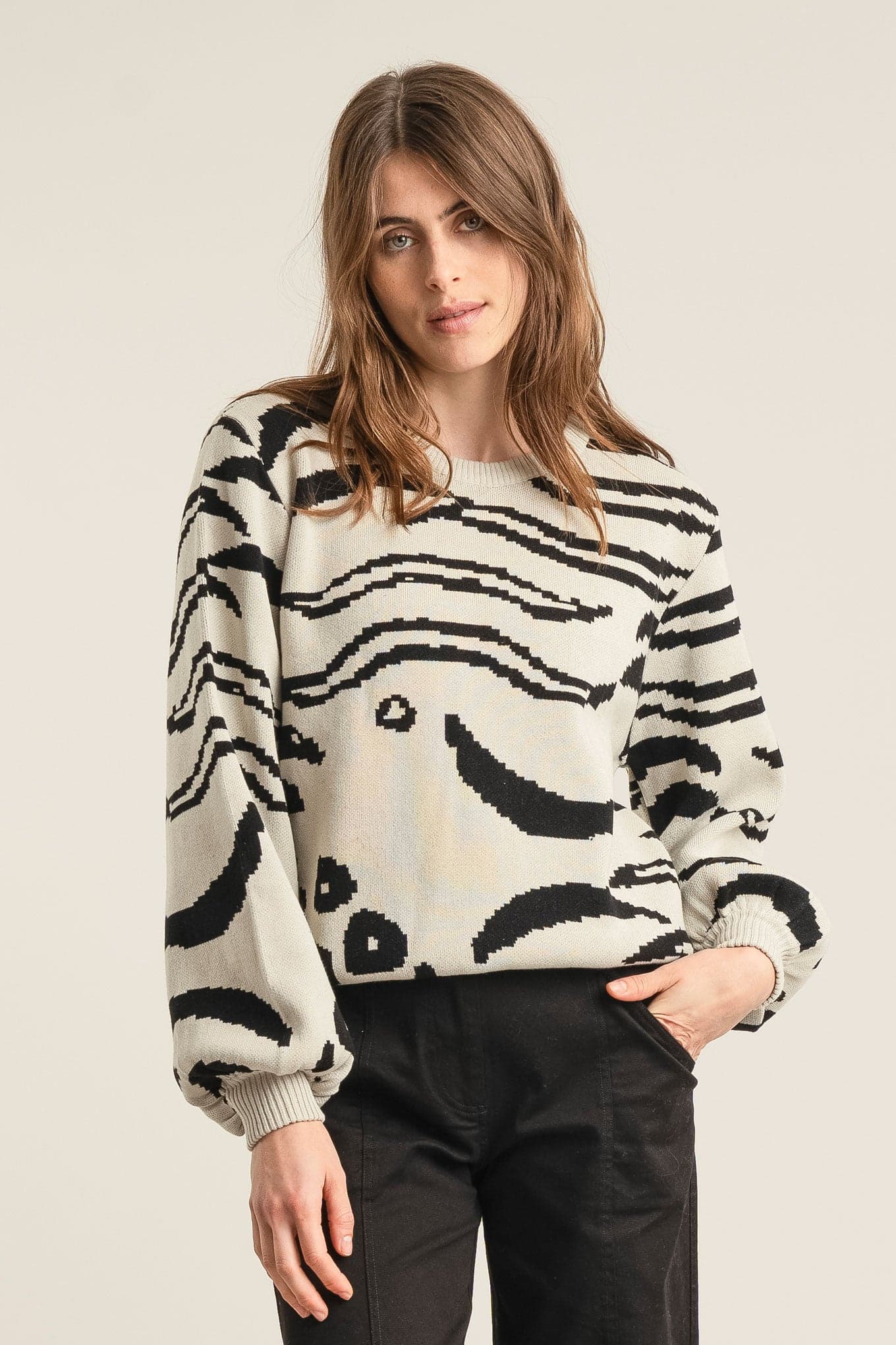 TIGER HOPE - Organic Cotton Jumper Off White