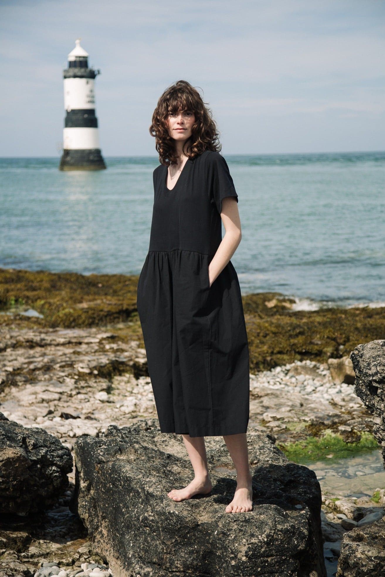 Zarya Organic Cotton Jumpsuit in Black
