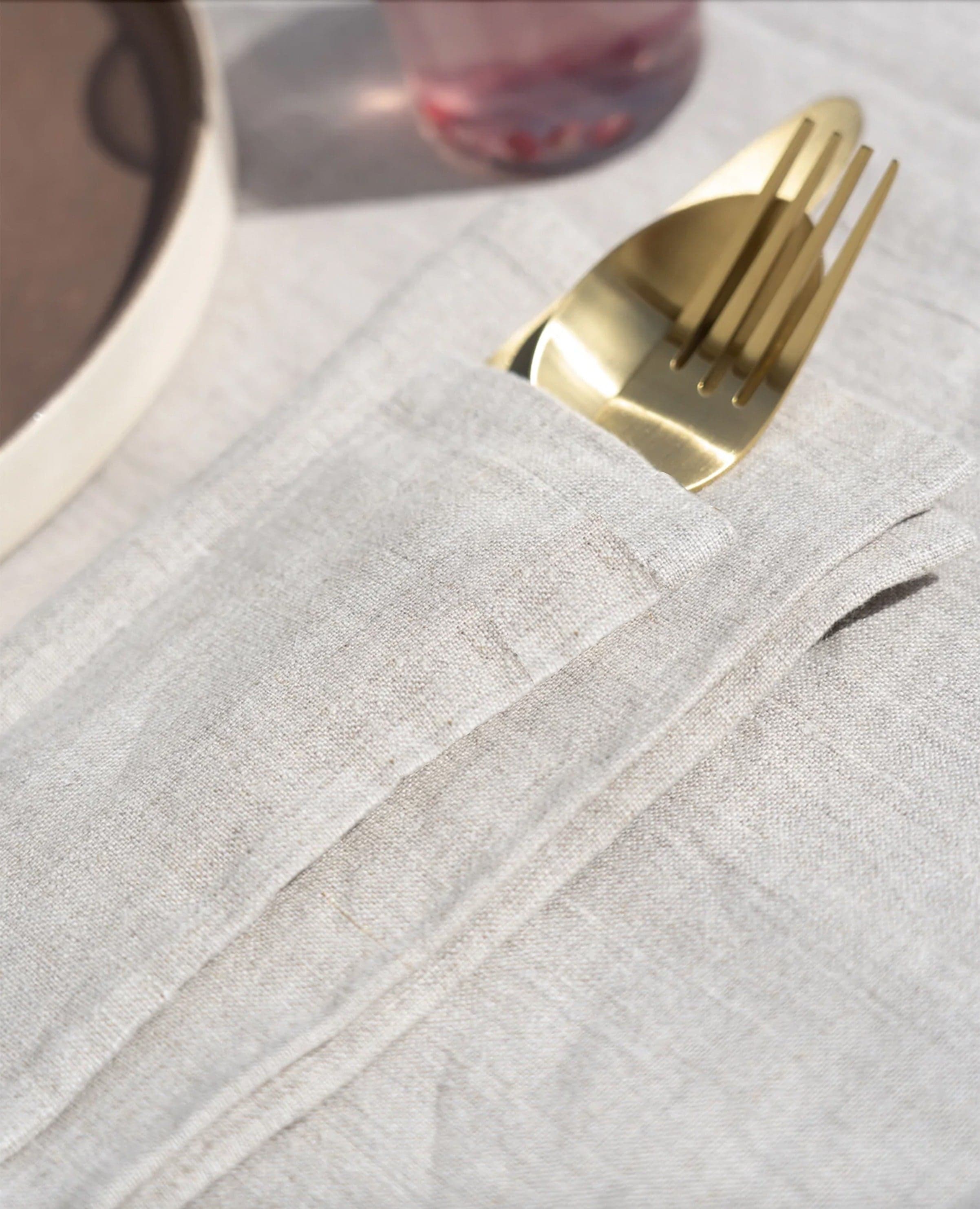 Matilde Linen Cutlery Holder - 2 Pack by HANNAH BEAUMONT