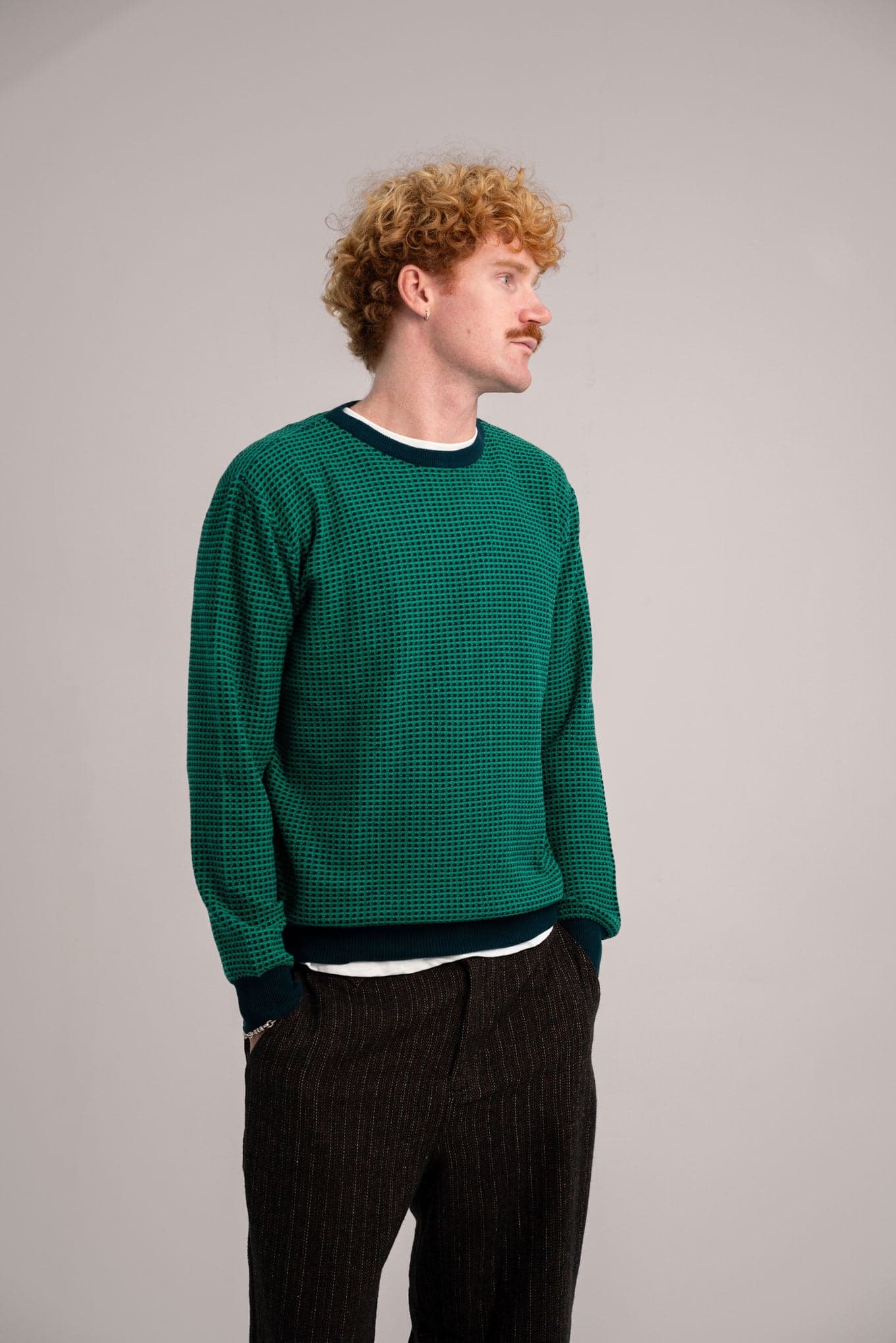 HASAN - Organic Cotton Jumper Teal